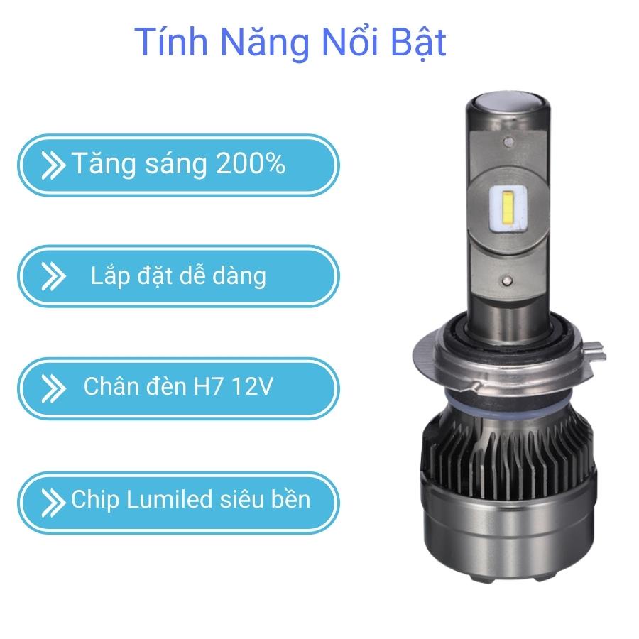 Đèn ô tô siêu sáng H7 12V sử dụng đèn pha ô tô đèn cos công nghệ Lumiled Led siêu sáng