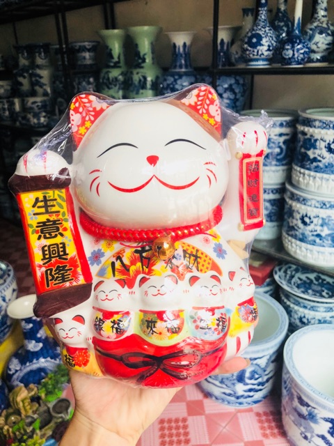 Mèo thần tài Ngũ phúc lâm môn 20cm | BigBuy360 - bigbuy360.vn