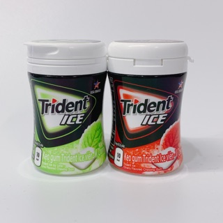 KẸO GUM/ CAO SU TRIDENT ICE VIÊN VỊ CHANH/ CHERRY LỌ 56G
