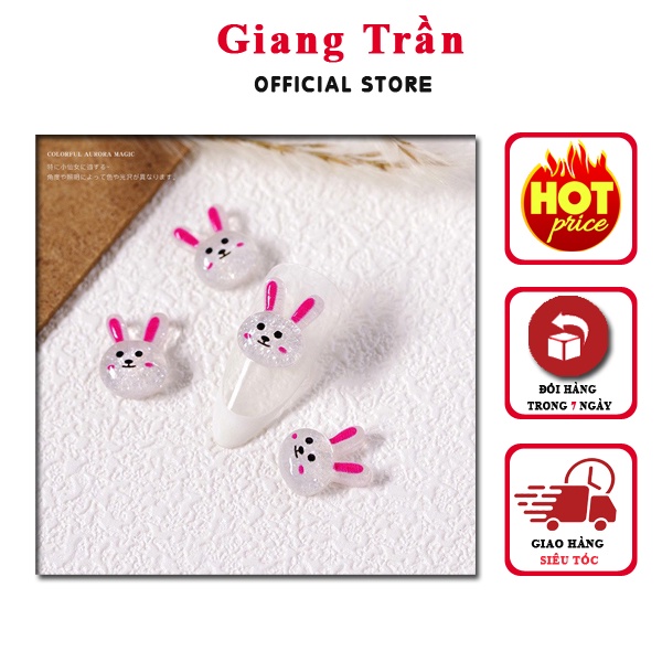 Charm nail hình thú trang trí móng cực xinh - Mẫu hình thỏ