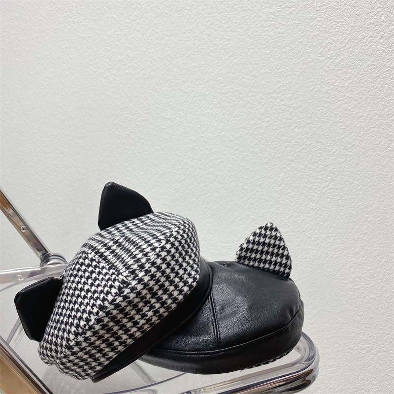 Mũ Beret Tai Mèo Phong Cách Anh Quốc Cổ Điển Thời Trang Mùa Thu Cho Trẻ Em