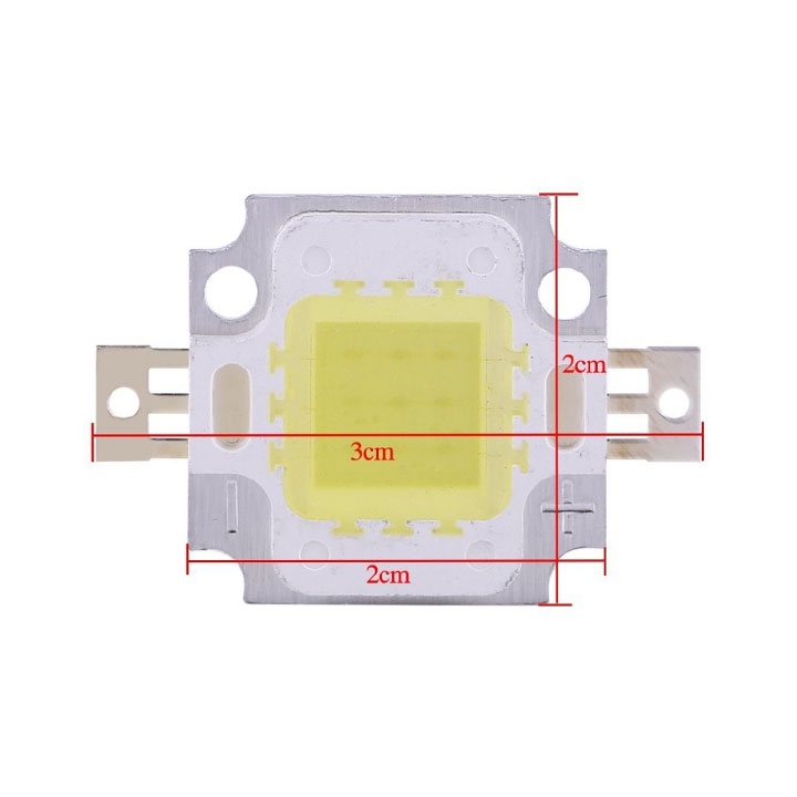 Bóng Đèn Led Luxeon 10W Sáng Trắng - Chip Led Trắng 6000K 9-12VDC Siêu Sáng