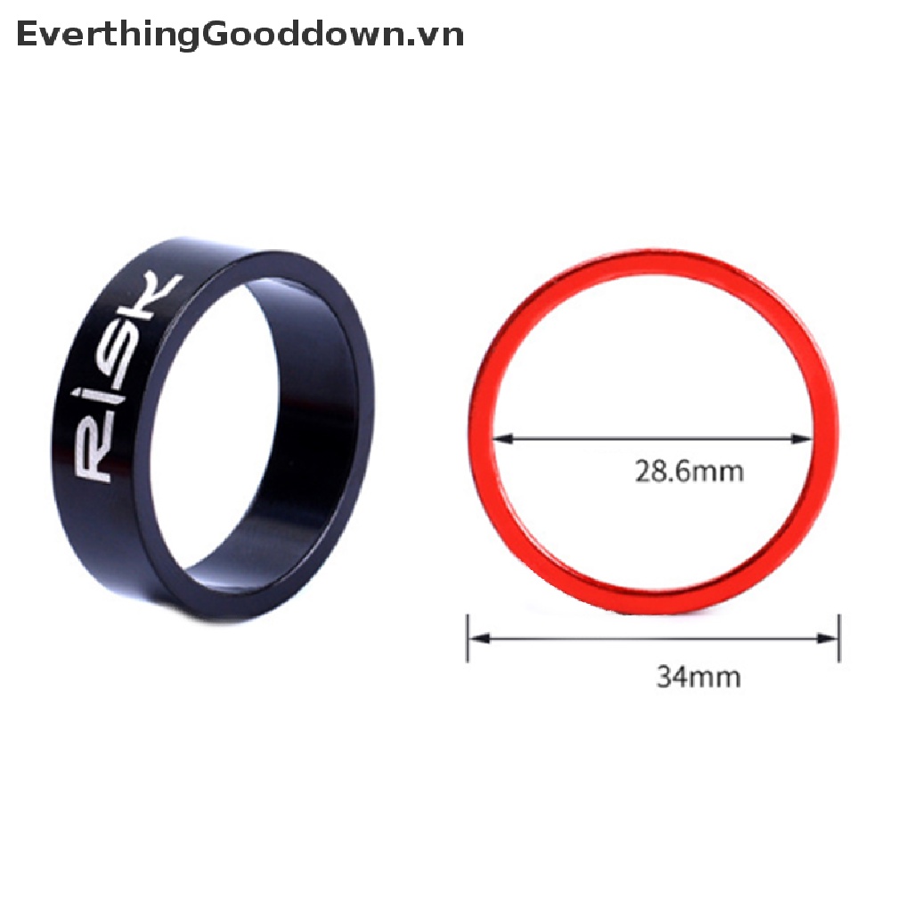 Everthinggooddown Set 4 Vòng Đệm Phuộc Xe Đạp 5 / 10mm Bằng Hợp Kim Nhôm
