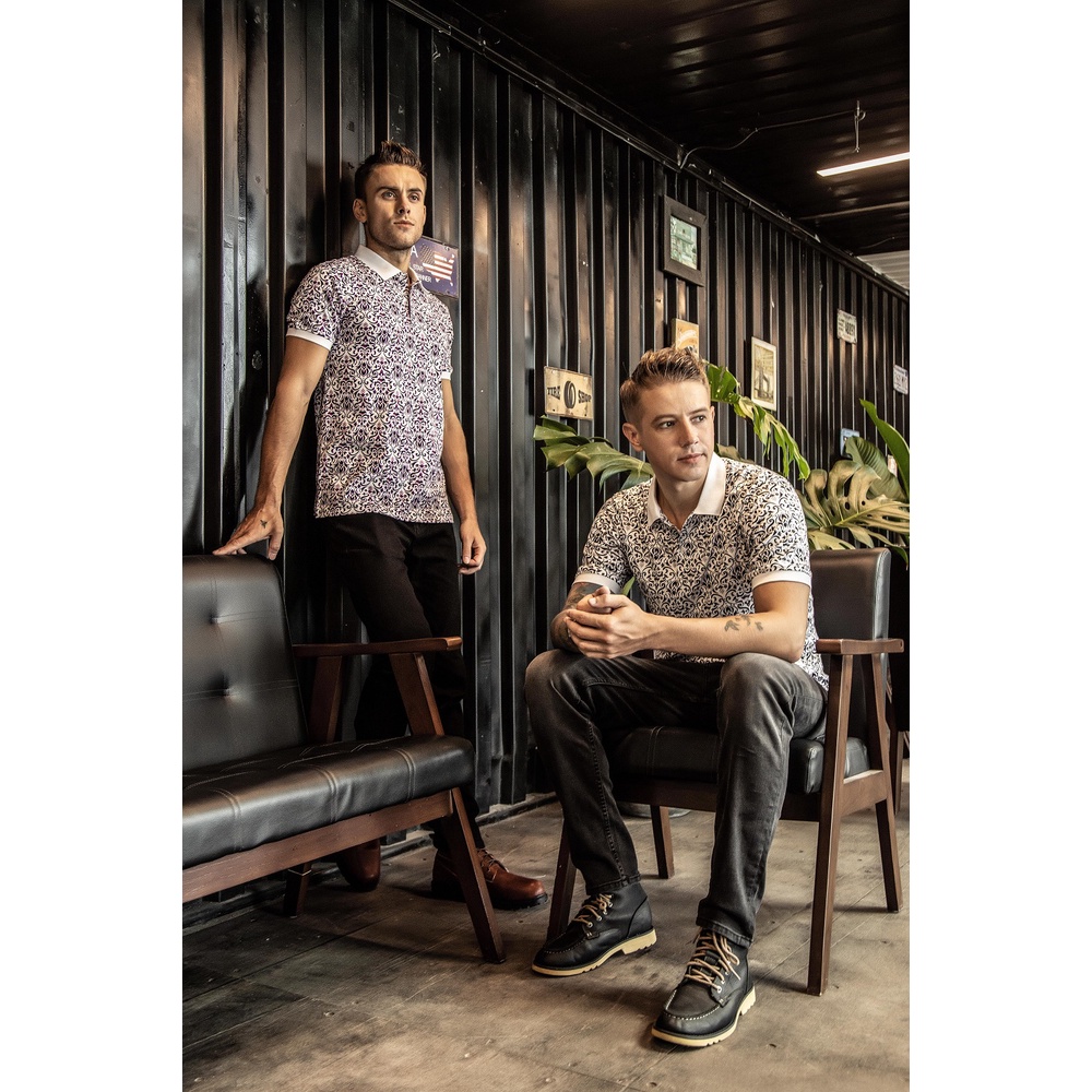 Áo Polo JustMen Họa Tiết SS22.4