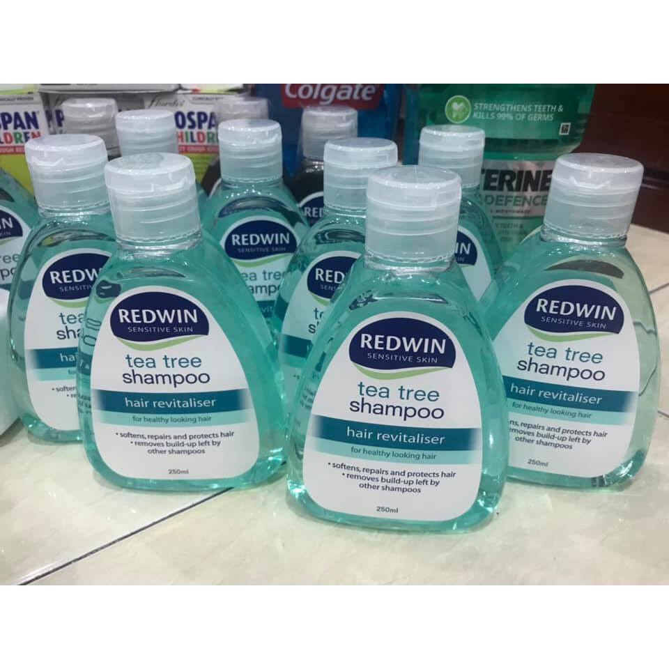 Dầu gội ngăn gàu, nấm, giảm nhờn Redwin Coal Tar / Tea tree Úc - 250ml