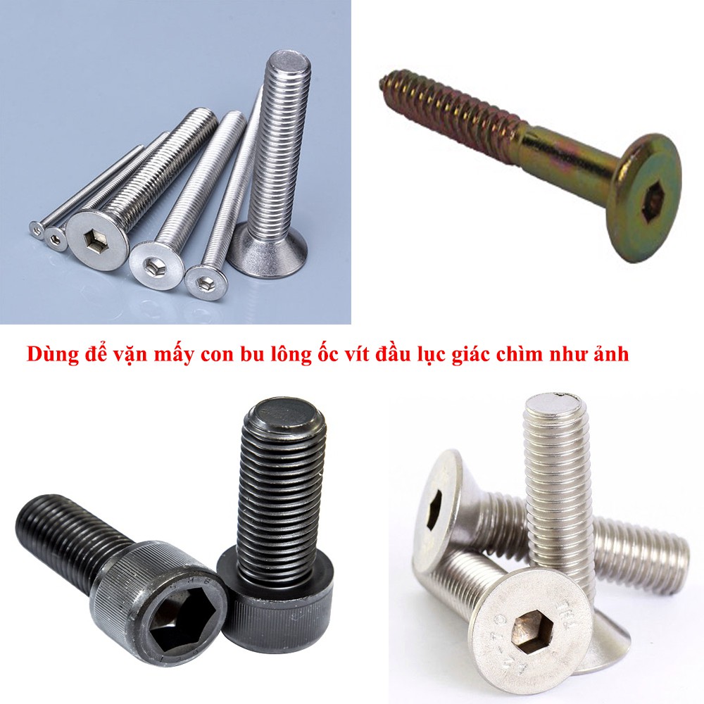 Đầu mũi lục giác từ tính dài 150-200-250mm cho khoan pin và khoan điện nhiều kích cỡ hàng Đài Loan- Bộ lục giác nam châm