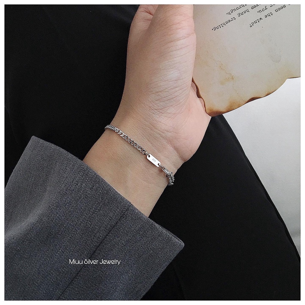 Lắc tay bạc nữ Miuu Silver, vòng tay xích Chain Bracelet | BigBuy360 - bigbuy360.vn