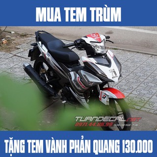 Tem Trùm Exciter 150 racing art - Tặng tem vành phản quang trị giá 130.000đ