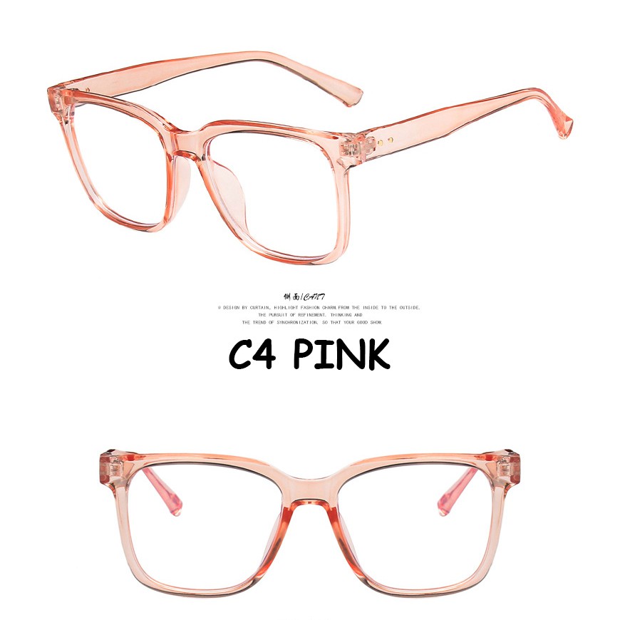 Mắt kính trong suốt chống ánh sáng xanh và bức xạ phong cách retro harajuku dành cho nữ