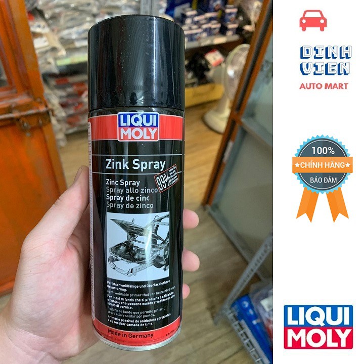 Chai mạ Kẽm Chống Gỉ Màu Sậm Liqui Moly 1540  (400ml) Bảo vệ bề mặt chống nước mưa và muối, chịu được nhiệt đô cao.