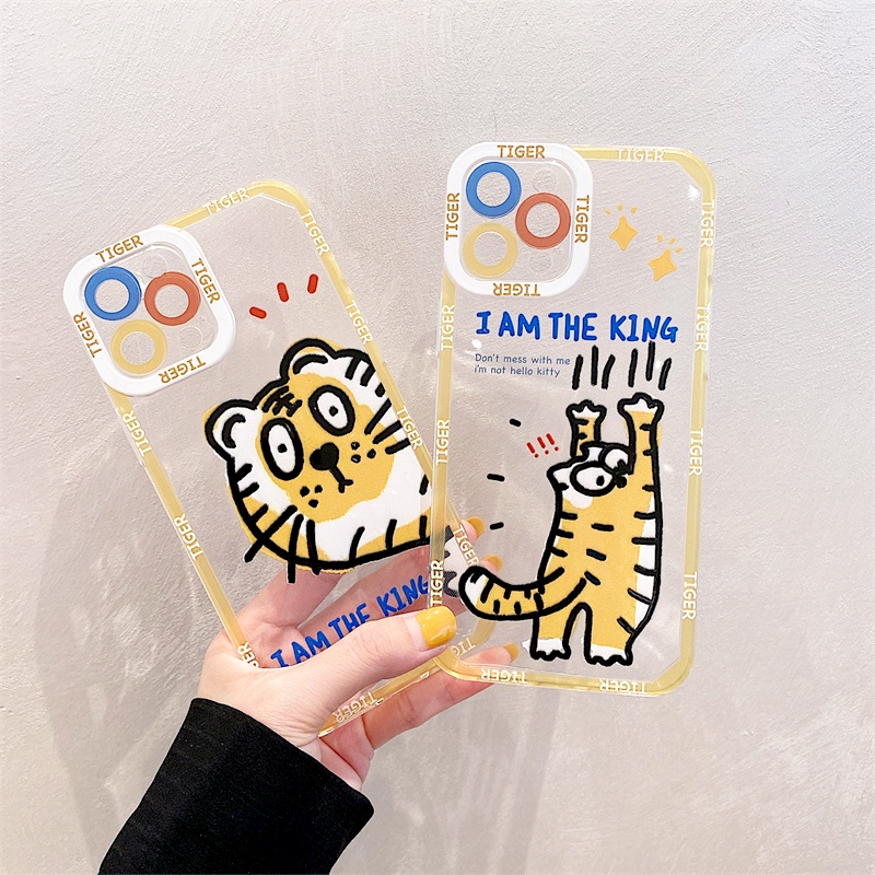 Ốp lưng iphone King Ti.ger trong cạnh vuông 6/6plus/6s/6splus/7/7plus/8/8plus/x/xr/xs/11/12/13/pro/max/plus/promax | BigBuy360 - bigbuy360.vn