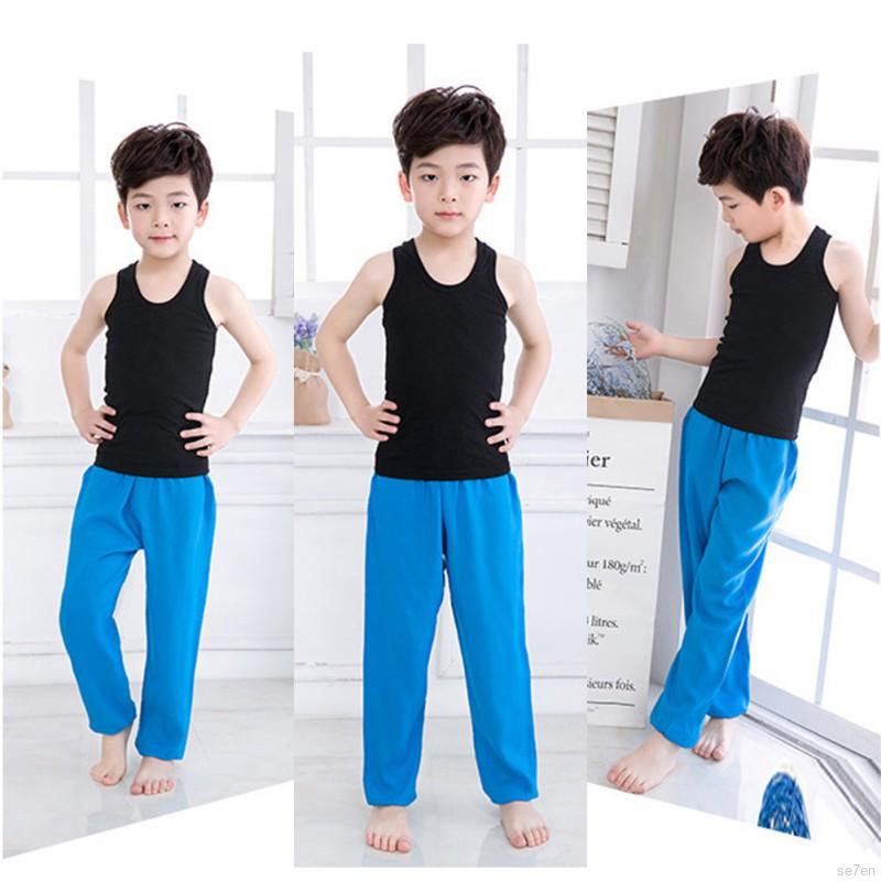 Quần Dài Cotton Màu Trơn Dùng Cho Trẻ Từ 2 Tới 6 Tuổi