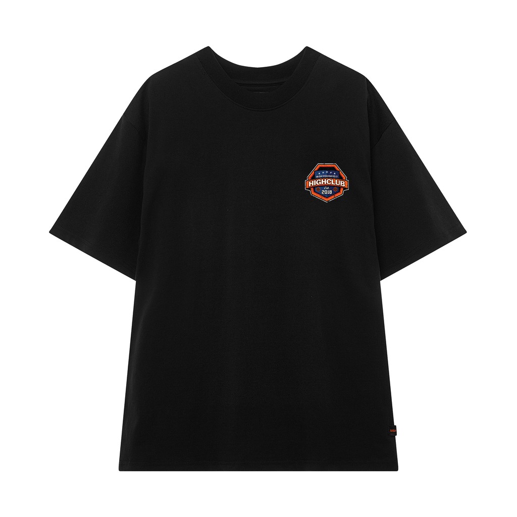 Áo Thun RACING LABELS Tay Lỡ Unisex Nam/Nữ Đen/Trắng Cổ Tròn - HIGHCLUB Brand Chính Hãng