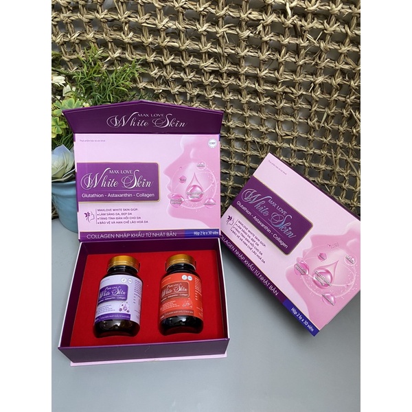 Viên uống trắng da maxlove white skin