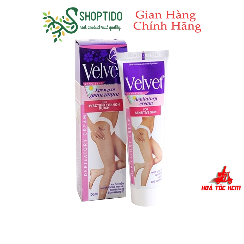 Kem tẩy lông Velvet Sensitive 100ml hàng chính hãng Nga dùng được tất cả các vùng da