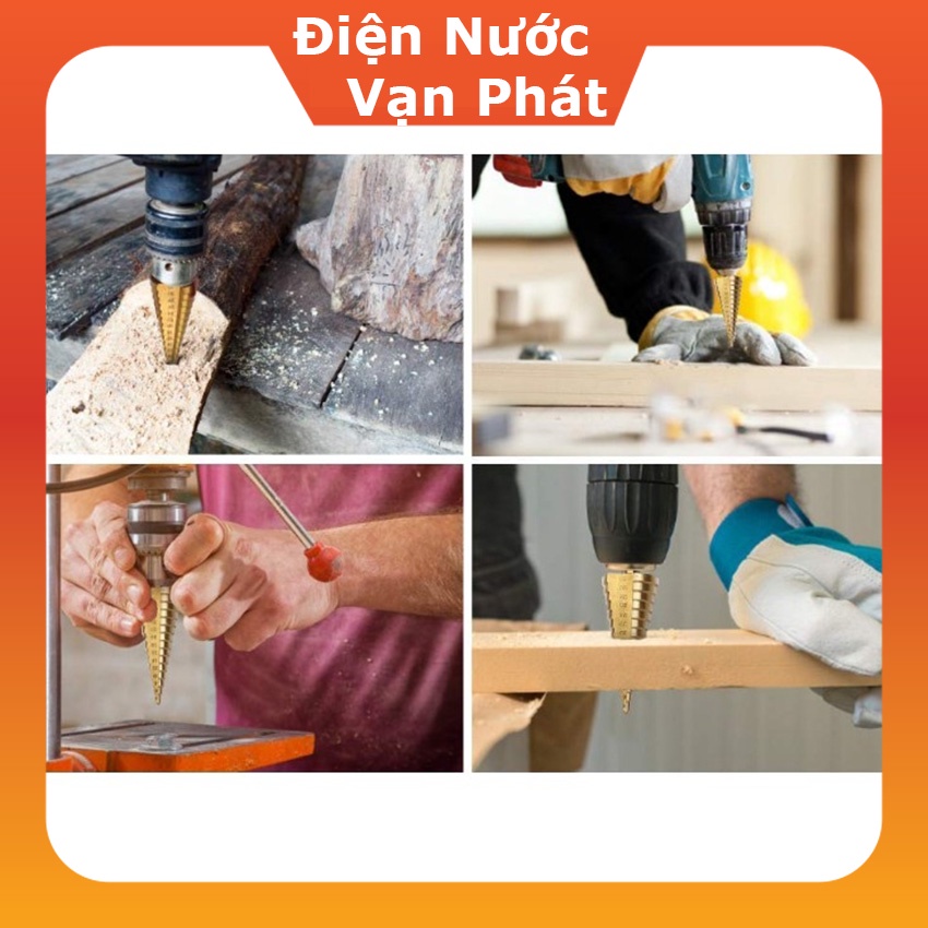 Mũi khoan tháp chuôi lục giác tùy chọn kích thước