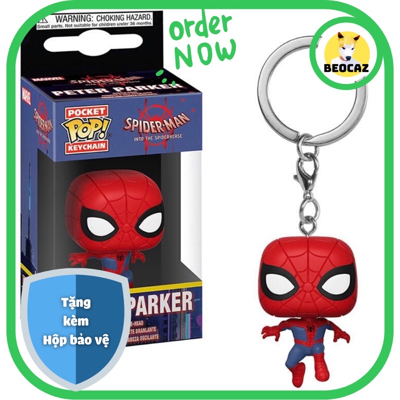 [Full Box Tặng Hộp Bảo Vệ] Móc khoá Funko nội địa Spider Man Peter Parker Người nhện Avengers Biệt đ