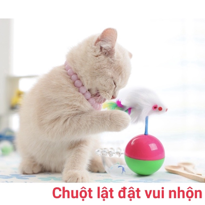 Đồ chơi Chuột Lật Đật Lông Vũ cho mèo