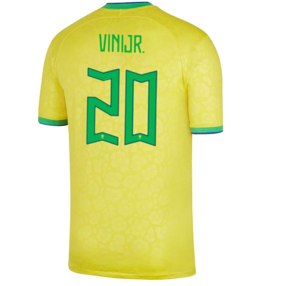 Áo Thun Số 22-23 Đội Tuyển Đá Banh Sân Nhà Brazil Size s-4xl
