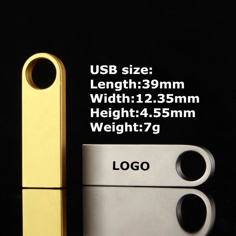 Ổ đĩa flash kim loại Usb 2.0 Dung Lượng 64gb 32gb 16gb 8gb 4gb Xách tay Thẻ nhớ