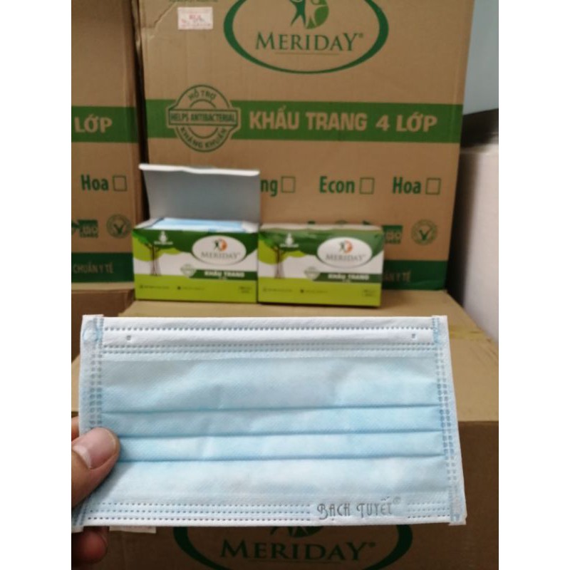 6 hộp khẩu trang y tế Meriday 4 lớp (công ty Bông Bạch Tuyết) | BigBuy360 - bigbuy360.vn