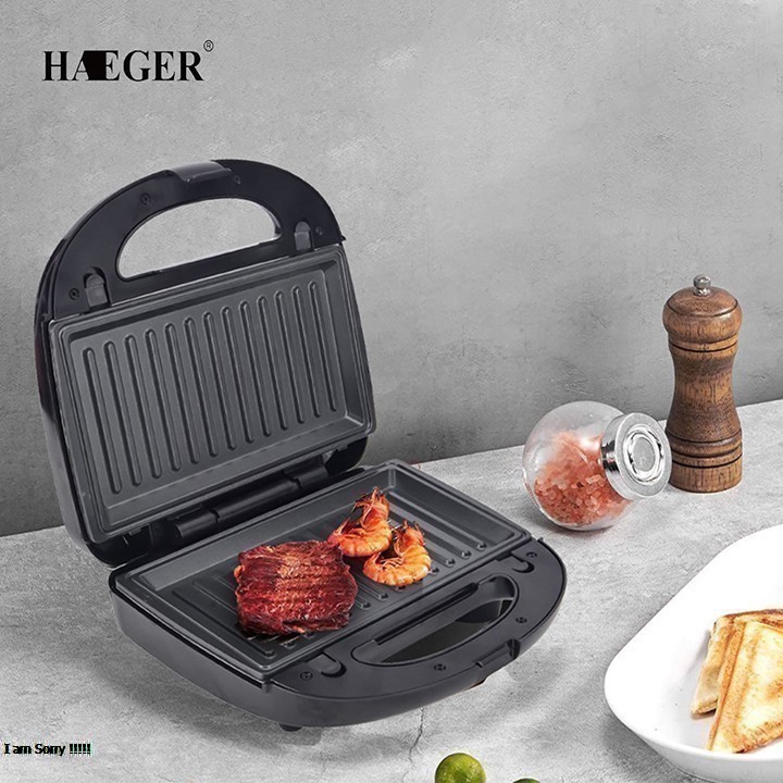 [Mã ELHADEV giảm 4% đơn 300K] Máy Nướng Bánh Mì, Kẹp Bánh Sandwich Chính Hãng HAEGER 750W