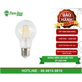 Bóng đèn LED dây tóc (LED DT A60/4W)E27 á/s vàng