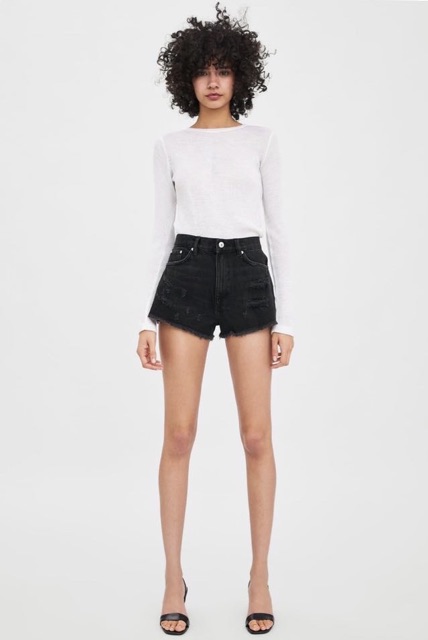(Sẵn) Quần sooc jeans Zaarrr dư sịn, kèm ảnh thật