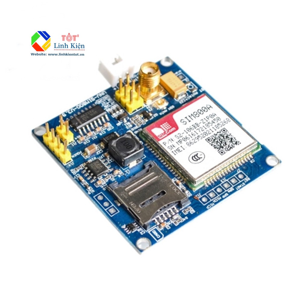 Module SIM 800A GSM/GPRS/SMS tích hợp nguồn xung và ic đệm, anten