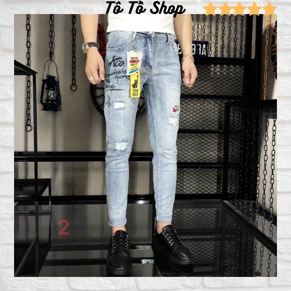 Quần Jean Nam Mẫu Mới ❤️FREESHIP❤️ Quần Bò Nam Chất Liệu Denim Cao Cấp Thời Trang Chuẩn Hàng Shop Tô Tồ Shop - QJNTT33