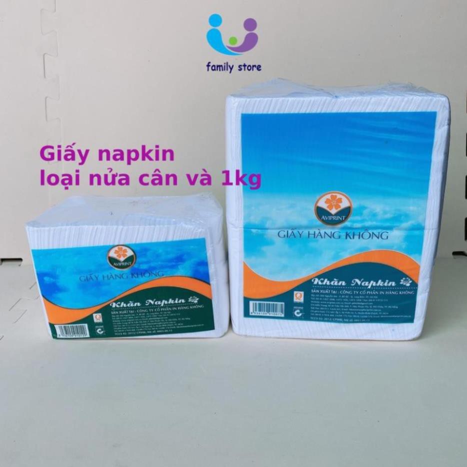 Giấy ăn khô Đa Năng Napkin loại 1 Dùng Siêu Dai Siêu Bền [0,5kg và 1kg]