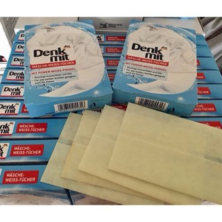 Giấy tẩy trắng quần áo Denkmit Đức hộp 20 tờ