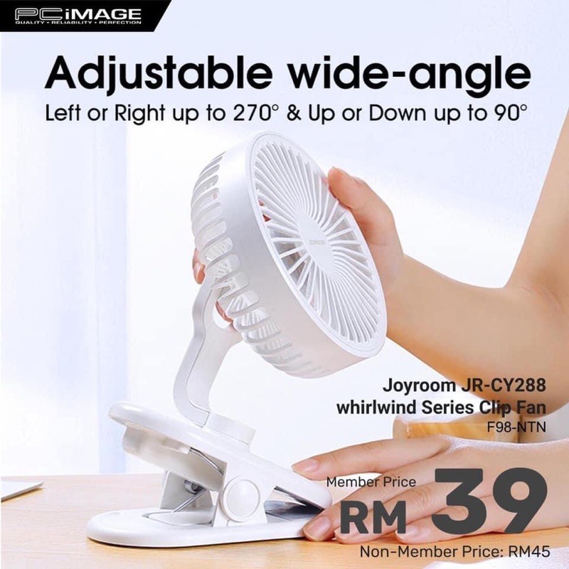 Quạt Sạc Kẹp Joyroom 3500mAh 2000mAh Quạt Sạc Mini Joyroom Có Thể Treo JR - CY 288 | BigBuy360 - bigbuy360.vn