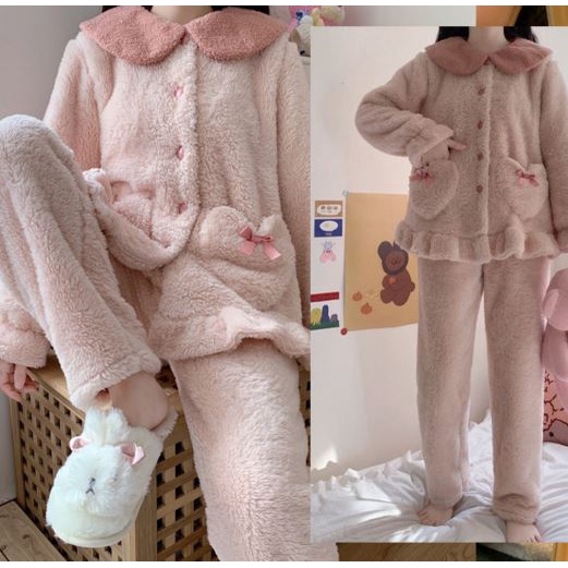 [RẺ VÔ ĐỊCH] Đồ Ngủ Bông Cute Nữ Uzzang - Bộ Ngủ Bông Ấm Áp Mặc Tết Siêu xinh Hàn Quốc DN020 có 10 mẫu [CÓ SĂN] | BigBuy360 - bigbuy360.vn