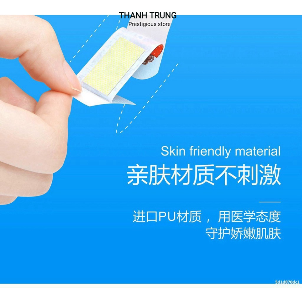 Hộp 100 urgo cá nhân sticker hoạt hình dễ thương,Băng dán y tế, miếng dán vết thương, băng gâu cute trẻ em