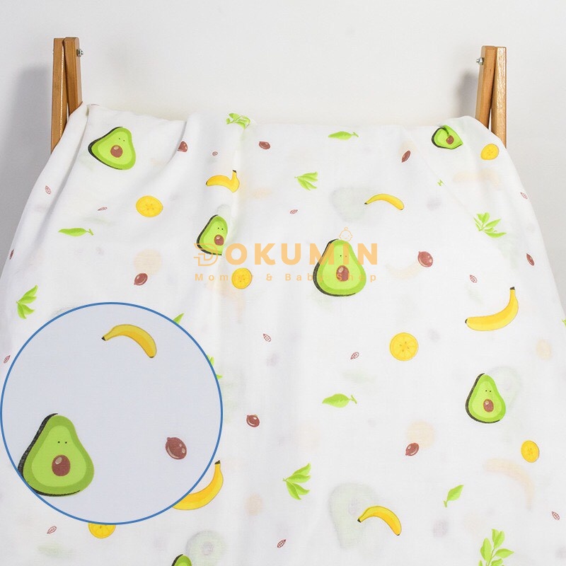 Khăn tắm sợi tre muslin swaddle cho bé mềm mịn cao cấp đa năng khăn choàng quấn tắm cho bé sơ sinh DOKUMIN KTSW48