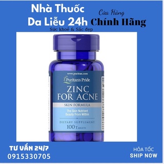 Viên uống Zinc for Acne ngăn ngừa mụn 100v – Nhà Thuốc Da Liễu 24h