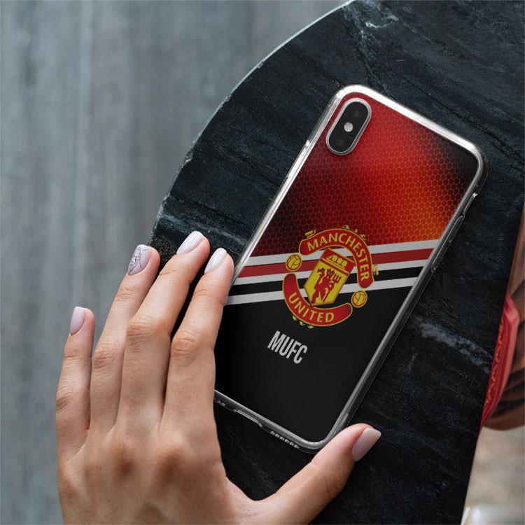 Ốp lưng logo Manchester United ánh vàng cho Iphone 5 6 7 8 Plus 11 12 Pro Max X Xr MAN20210100