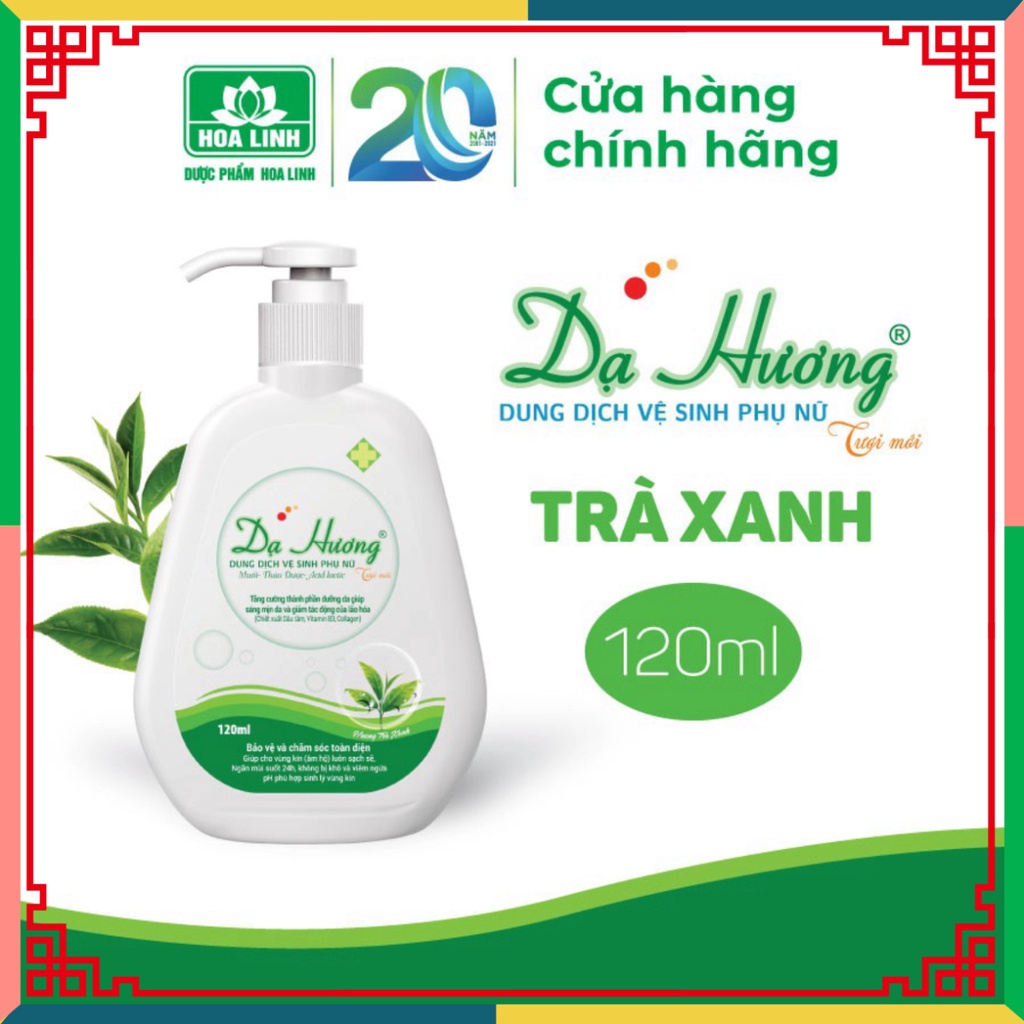 Dung dịch lau chùi Dạ Hương Trà xanh 120ml ( Đại lý Ngọc Toản)