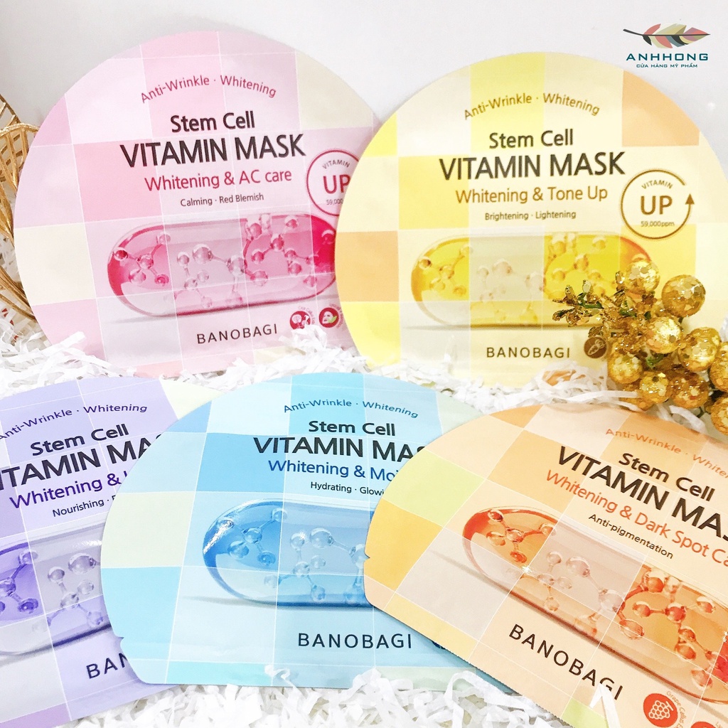 Mặt nạ dạng thạch BANOBAGI Vita Genic Jelly Mask Stem Cell Vitamin Mask