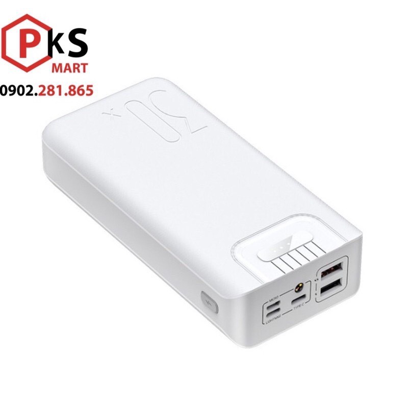 Sạc Dự Phòng - pin Sac Du Phong 10000mah 20000mah 30.000mAh Hỗ Trợ Sạc Nhanh Sạc An Toàn 3 Đầu Vào 2 Đầu Ra