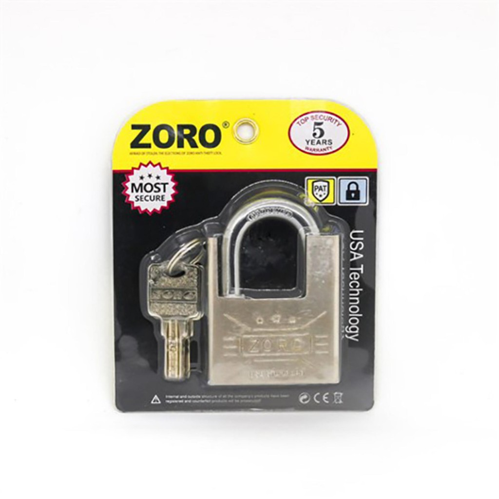 Ổ Khoá Zoro USA Standard Chống Cắt Kèm 4 Chìa Khóa Cao Cấp