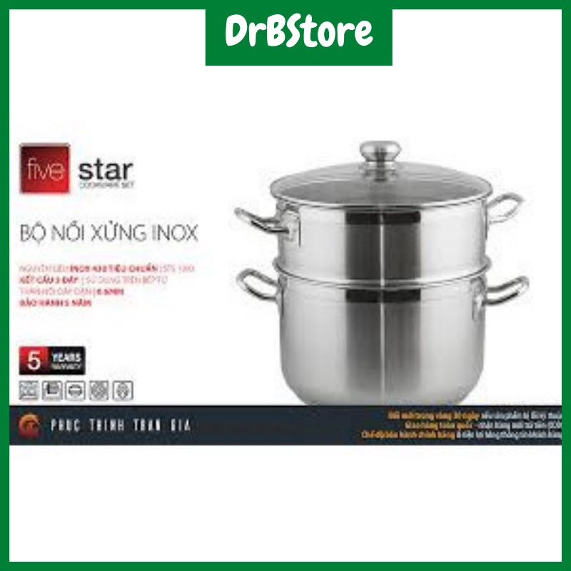 Nồi Hấp Inox Đa Năng 2 Tầng 3 Đáy Fivestar Cao Cấp Đường Kính 24cm