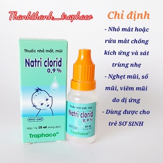 Nước muối sinh lý Natriclorid_ Traphaco 10ml