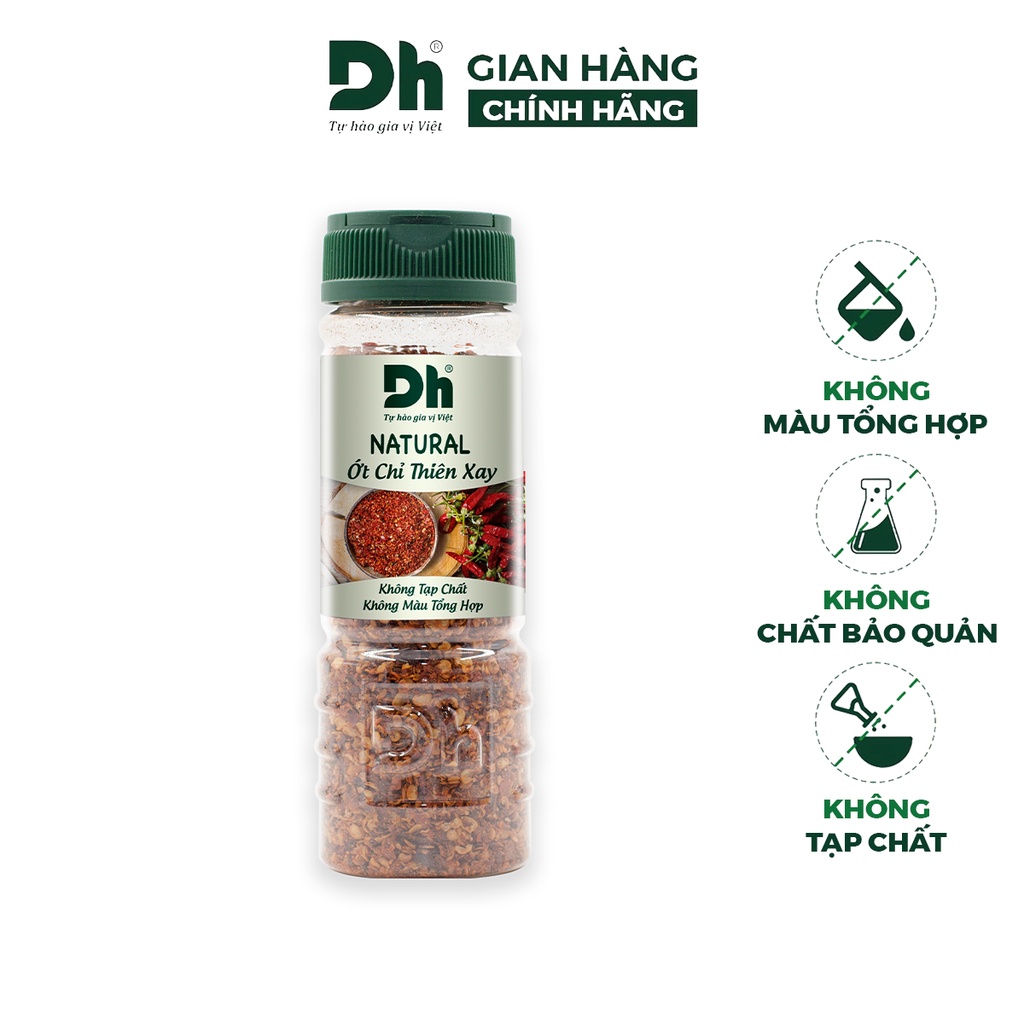 Ớt chỉ thiên xay nguyên chất Natural DH Foods chế biến món ăn 30gr/50gr