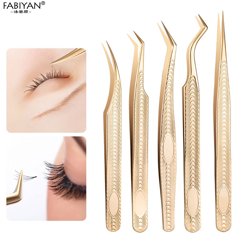 Nhíp gắn lông mi giả FABIYAN bằng thép không gỉ độ chính xác cao