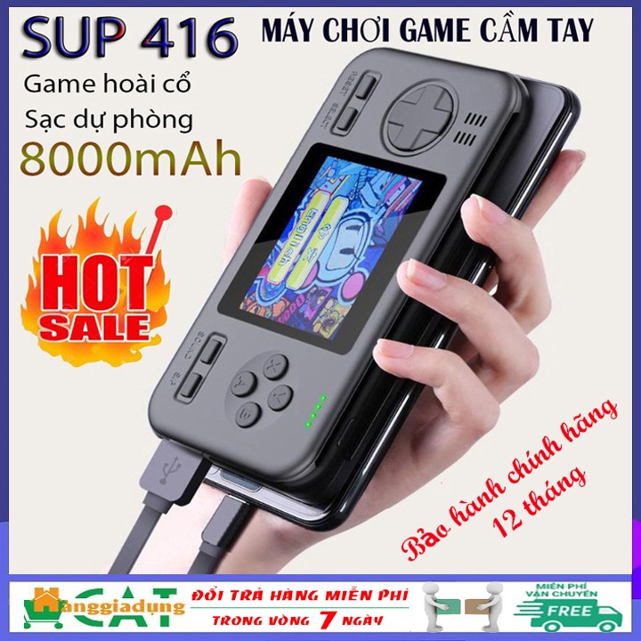 [Hàng xịn] Máy chơi game cầm tay cao cấp Game Power 416 trò chơi kiêm sạc pin dự phòng dung lượng 8000 mAh