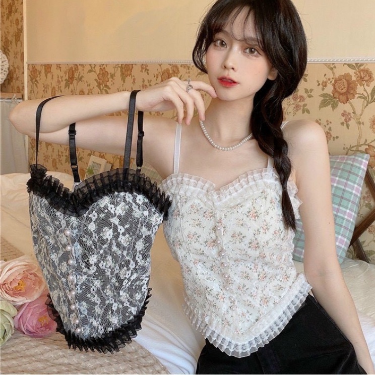 Áo Bra 2 Dây Nữ DUDIA Viền Ren Cực Xinh [Br15]