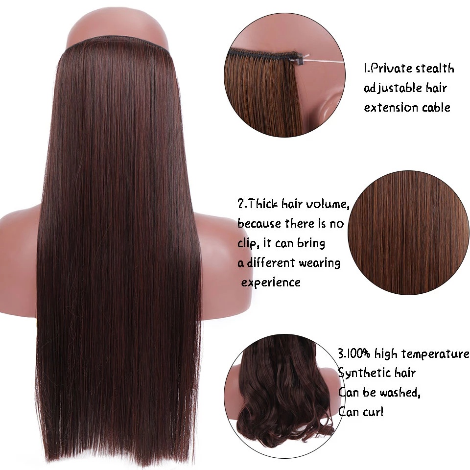 Tóc Nối Giả Màu Đen Ombre Có Kẹp