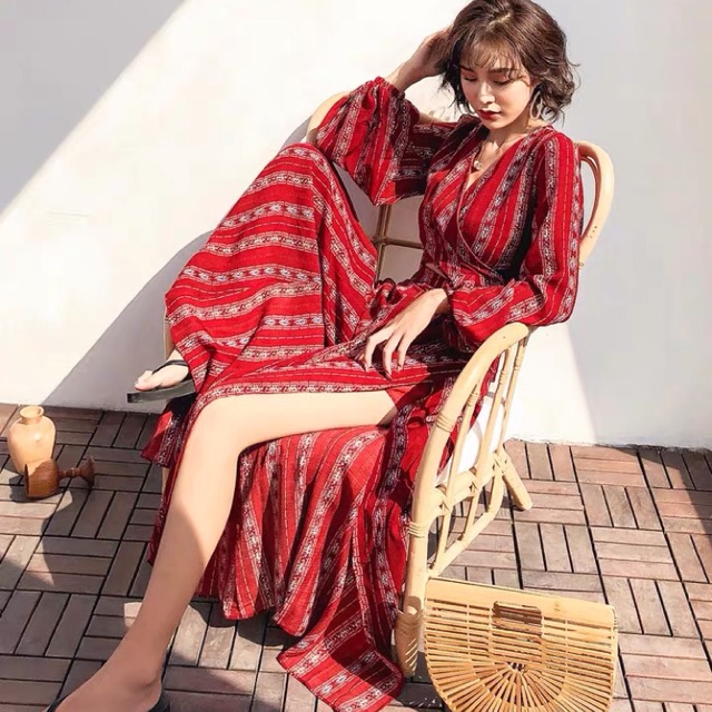 Set thổ cẩm đỏ